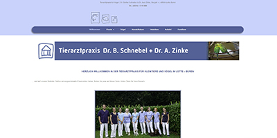 Website Tierarztpraxis für Vögel Dr. Schnebel & Dr. Zinke
